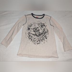 Hatley T Shirt Long Sleeve ROAR! Bear Graphic Size 5